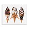 Stupell Industries Chocolate Glam Ice Cream Cones Canvas, design by Amanda Greenwood